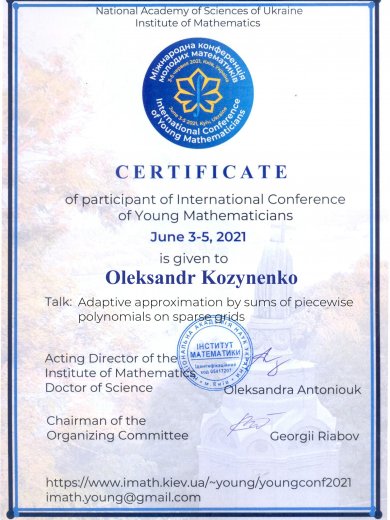 Certificate - Kozynenko