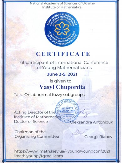 Certificate - Chupordia